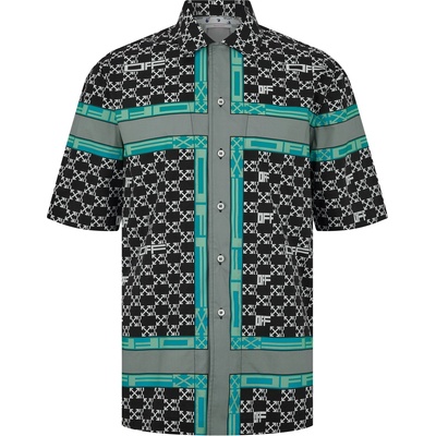 OFF WHITE Men's Monogram Stripe Shirt - Black Whit