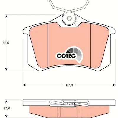 Sada brzdových destiček, kotoučová brzda TRW GDB1330 – Zboží Mobilmania