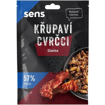 Sens Křupaví Cvrčci v pytlíčku Slanina 16 g