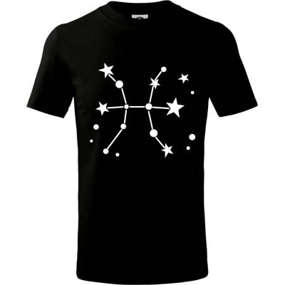 Súhvezdie Pisces Ryby tričko detské Čierna