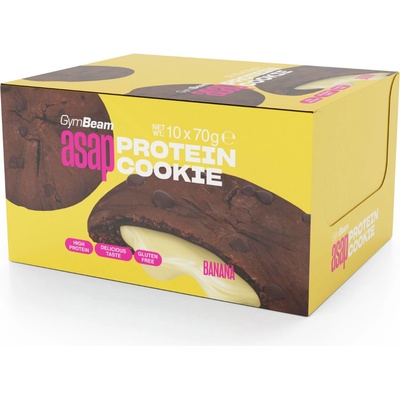 GymBeam ASAP Protein Cookie banán 10 x 70 g
