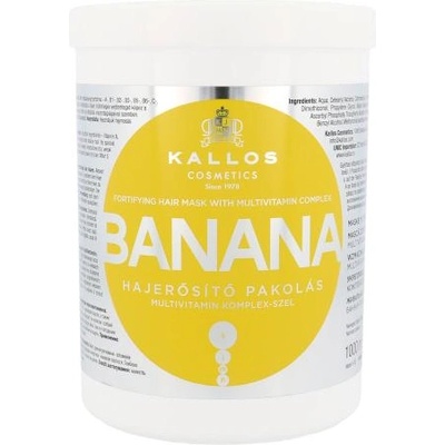 Kallos Banana укрепваща маска за сухи и изтощени коси 1000 ml за жени