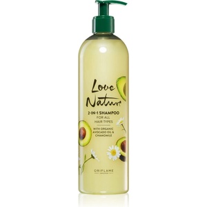 Oriflame Love Nature Organic Avocado Oil & Chamomile грижовен шампоан 2 в 1 500ml