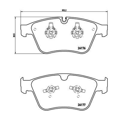 Sada brzdových platničiek kotúčovej brzdy BREMBO P 50 105
