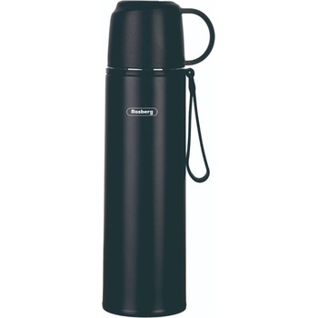 Rosberg Термос Rosberg R52010F, 500 мл, Капак чаша, Неръждаема стомана, Черен (R52010F black)