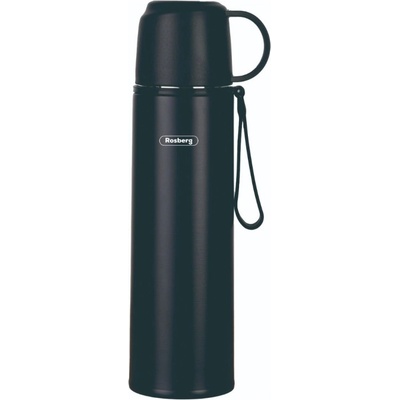 Rosberg Термос Rosberg R52010F, 500 мл, Капак чаша, Неръждаема стомана, Черен (R52010F black)