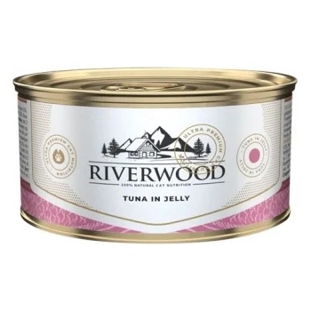 Riverwood - Висококачествена консервирана храна за котки над 1 година, с риба тон в желе, 85 гр. / 3 броя