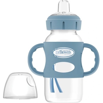 Dr. Brown's Преходно шише Dr. Brown's - Milestones, 270 ml, синьо (72239329771)