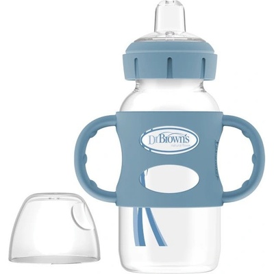 Dr. Brown's Преходно шише Dr. Brown's - Milestones, 270 ml, синьо (72239329771)