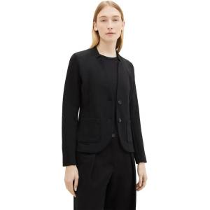 Tom Tailor Сако Tom tailor 1038703 Ottoman Structure blazer - Black (Deep Black)