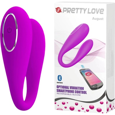 Pretty Love August - акумулаторен вибратор за G-точка и клитор (розов)