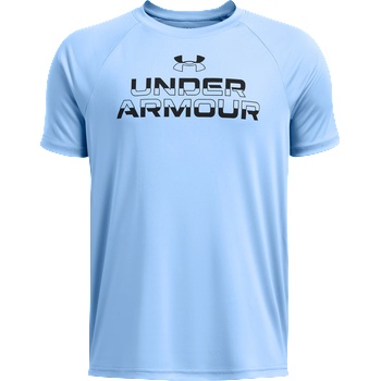 Under Armour Тениска Under Armour Tech Split Wordmark 1383010-465 Размер YXS