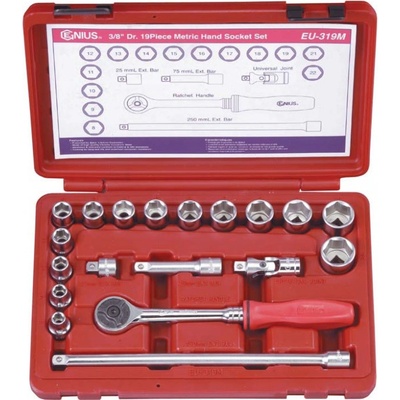 Genius Tools 3/8" 19 kusov EU-319M