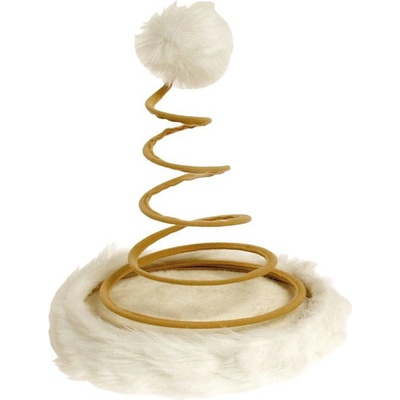 Karlie hračka - chlupatá koule na pružině 22cm