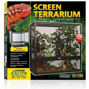 EXO TERRA ALUMINUM SCREEN TERRARIUM - Large-X-Tall 90 x 45 x 90 cm - стъклен терариум - ГЕРМАНИЯ - PT2679