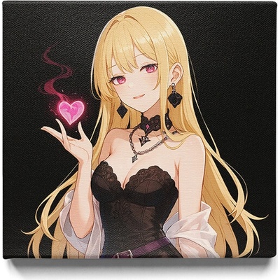 KRAFTHOUSE.EU Heart Sorceress – magický anime obraz na plátně Premium Canvas | 100% bavlna | Různé rozměry Velikost: 50 x 50 cm