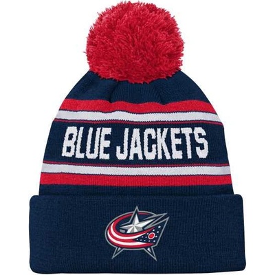 dětská zimní čepice Columbus blue Jackets Wordmark Cuffed Pom