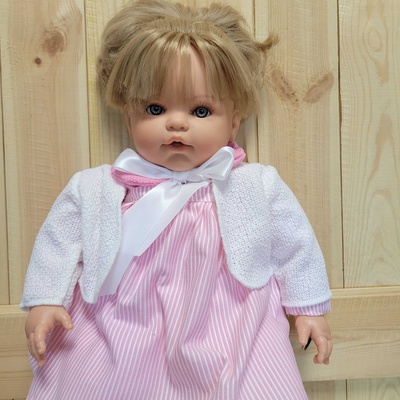 Magic Baby Magic baby: Смееща се кукла "Susy Pink Dress with Stripes (MB47033)
