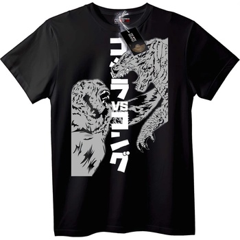 NOONEBRAND Дино Кинг vs Монстър Т-Шърт - 2XL, Black