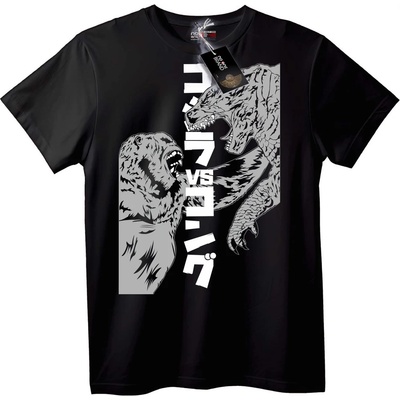 NOONEBRAND Дино Кинг vs Монстър Т-Шърт - 2XL, Black