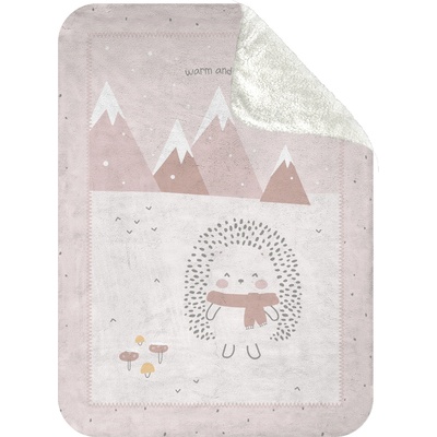 Kikka Boo Супер меко бебешко одеяло с шерпа 80/110 см Hedge-hugs (31103020145)