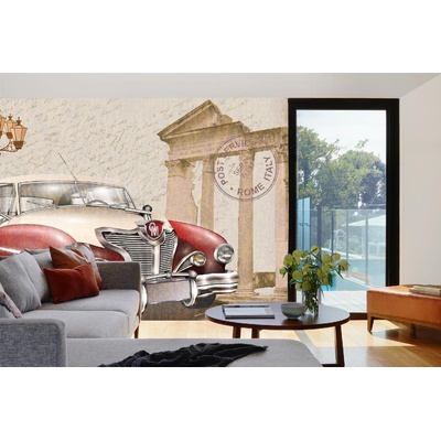 DIMEX ART Самозалепваща се флизелинова фототапета римски винтидж плакат 375 x 250 см