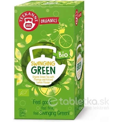 TEEKANNE ORGANICS BIO SWINGING GREEN zelený čaj s moringou a citrónovou arómou 20 x 1,75 g (35 g)