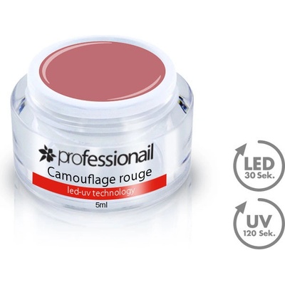 Professionail LED UV Gél kamufláž ROUGE lososovo-hnedej farby 5 ml