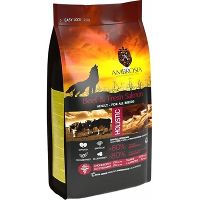 Ambrosia Adult All Breeds Beef & Fresh Salmon 12 kg