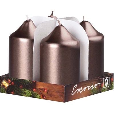 Emocio Válec 4ks 50x90mm hnědé metalik