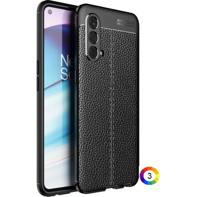 OnePlus Nord CE Удароустойчив Litchi Skin Калъф и Протектор