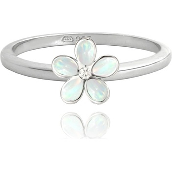 Minet JMAD0043WR stříbrný prsten s bílými opálky