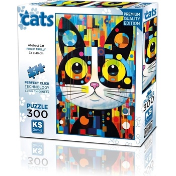 KS Games Пъзел KS Games от 300 части - Абстрактна котка (19262)