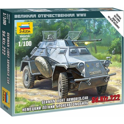 Zvezda Easy Kit Sd.Kfz.222 Armo červenáCar ZV 6157 1:100
