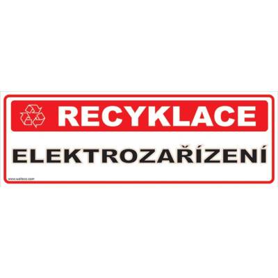 Walteco Recyklace - Elektrozařízení, 290x100mm, samolepka , 20103