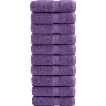 vidaXL Премиум кърпи за пране SOLUND 10 бр. лилави 30x30 см 600 г/м2 (137349)