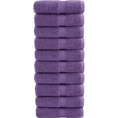 vidaXL Премиум кърпи за пране SOLUND 10 бр. лилави 30x30 см 600 г/м2 (137349)