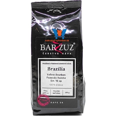 Barzzuz Brazília Yellow Bourbon Scr. 16+ RFA pulped natural 100 % arabica 250 g