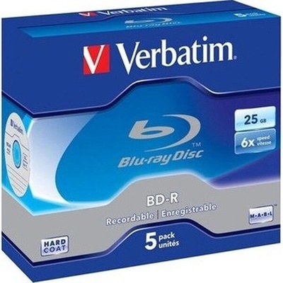 Verbatim BD-R 25GB 6x, jewel, 5ks (43836) – Zboží Mobilmania