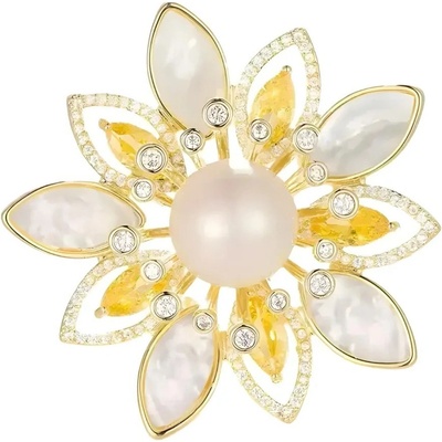 Amparo Miranda Brošňa Gold Flower AM647