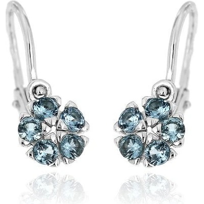 Zlatnictví U Kostela dětské náušnice modré kytičky 440MB