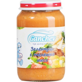 Ганчев пюре зеленчуци с телешко - 220 г