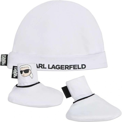 Karl Lagerfeld Бебешки памучен комплект Karl Lagerfeld в бяло (Z30180.)