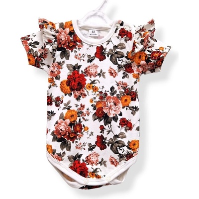 Le Bebe Body krátký rukáv s volánky Vintage Flowers