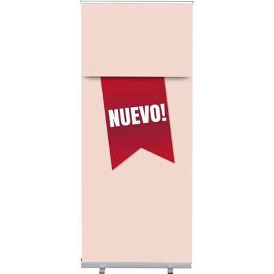 Jansen Display Set Roll-baneru Budget s vytištěným motivem, Novinka, červený, španělsky, 870 x 2080 mm