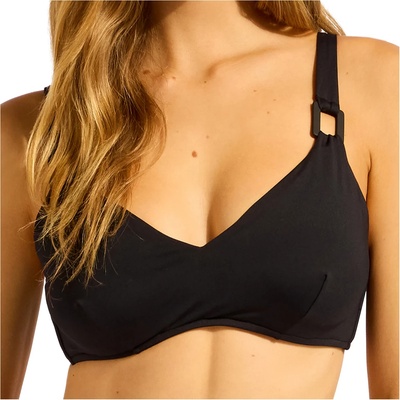 Seafolly Дамско бикини горнище Seafolly Women's S. Collective F Cup Halter Bra Bikini top - Black - размер 38 (EU) (150-5776-0113)