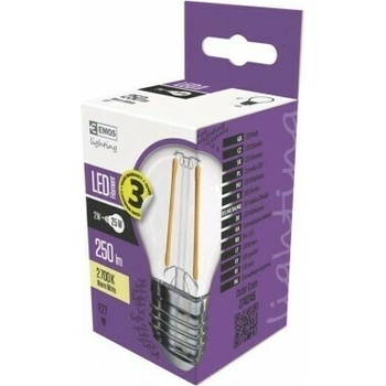 Emos LED žiarovka Filament Mini Globe E27 1,8 W 25 W 250 lm teplá biela