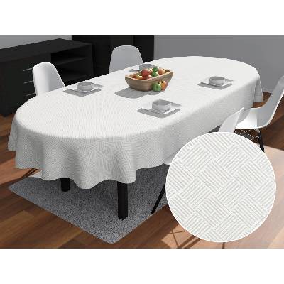 Biante Teflónový oválny obrus Milano TF-049 - smotanový 140x160 cm