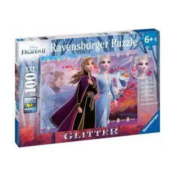 Ravensburger Пъзел Ravensburger с брокат 100 части XXL - Замръзналото кралство 2 - Силни сестри, 7012868