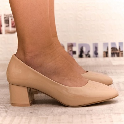 Dajana dámske lakované lodičky béžové